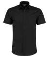 K141 KK141 Kustom Kit Short Sleeve Tailored Poplin Shirt Black colour image